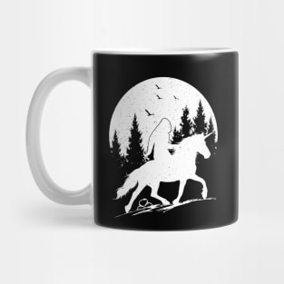 Bigfoot riding a unicorn Mug